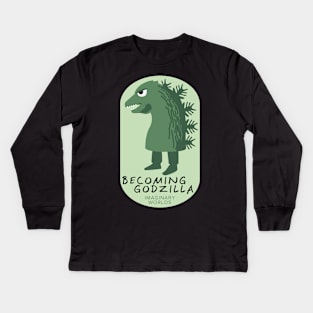 Imaginary Worlds - Becoming Godzilla Kids Long Sleeve T-Shirt